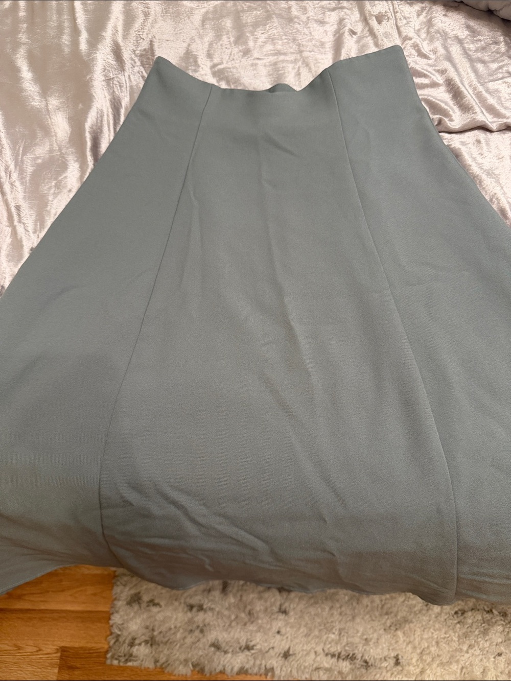 A-Line Midi Skirt in Sage Green